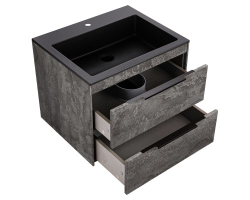 База под раковину Vincea Chiara 2D 600 подвесная 2 выкатных ящика Soft-close G.Stone