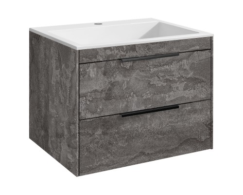 База под раковину Vincea Chiara 2D 600 подвесная 2 выкатных ящика Soft-close G.Stone