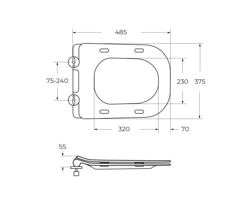 Унитаз BelBagno Sela BB3201CHR-MB/BB3201SC-MB подвесной Черный матовый с сиденьем Микролифт