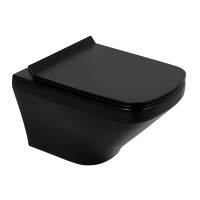 Унитаз BelBagno Sela BB3201CHR-MB/BB3201SC-MB подвесной Черный матовый с сиденьем Микролифт