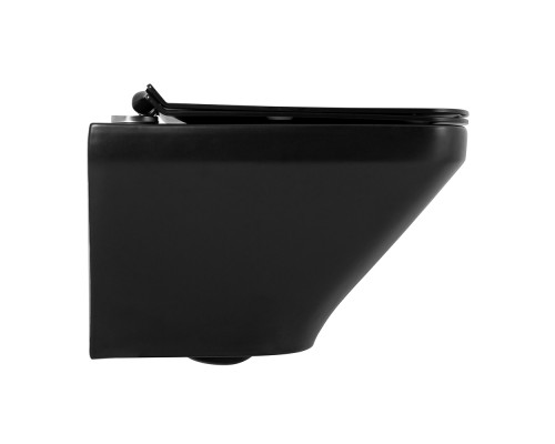 Унитаз BelBagno Sela BB3201CHR-MB/BB3201SC-MB подвесной Черный матовый с сиденьем Микролифт
