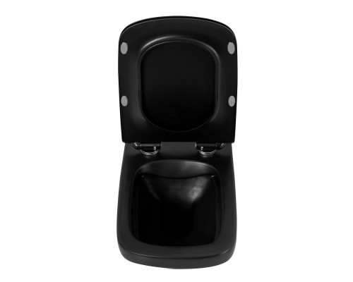 Унитаз BelBagno Sela BB3201CHR-MB/BB3201SC-MB подвесной Черный матовый с сиденьем Микролифт