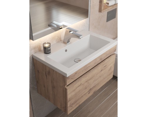 Раковина для ванной 60 см, Uperwood Eva, белая глянцевая