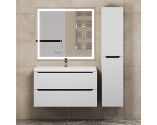 Тумба с раковиной Uperwood Tanos 90 см, белая/графит