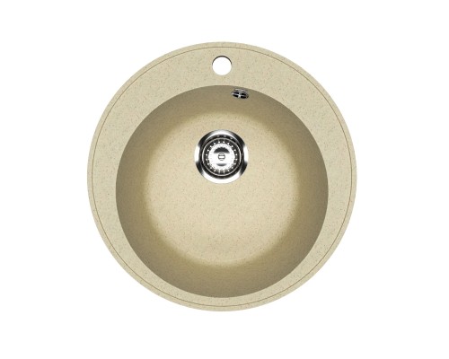 Кухонная мойка из искусственного камня Uperwood ECON UPD-405-002, круглая, бежевая матовая