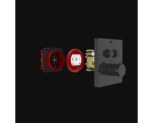 Душевой комплект Vincea Inspire VSFW-3I21T2GM встраиваемый термостатический сталь