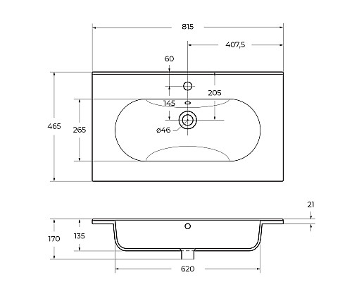 Раковина BelBagno Love 80 LOV-800-LVB Белая Раковина BelBagno Love 80 LOV-800-LVB Белая