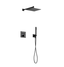 Душевой комплект с термостатом SANCOS Linn черный матовый, SC9022MB