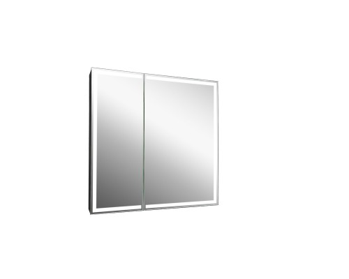 Зеркальный шкаф Континент Mirror Box black Led 80 с подсветкой Черный