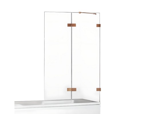 Шторка для ванны NEW TRENDY AVEXA COPPER BRUSHED 110x150 R брашированная медь