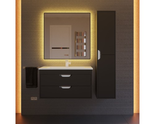 Тумба с раковиной подвесная Uperwood Modul 77х45х57 см, черная матовая