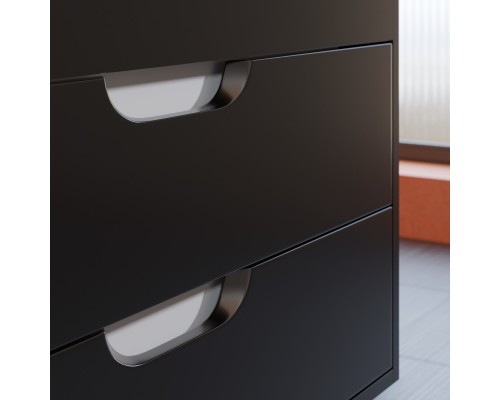 Тумба с раковиной подвесная Uperwood Modul 77х45х57 см, черная матовая