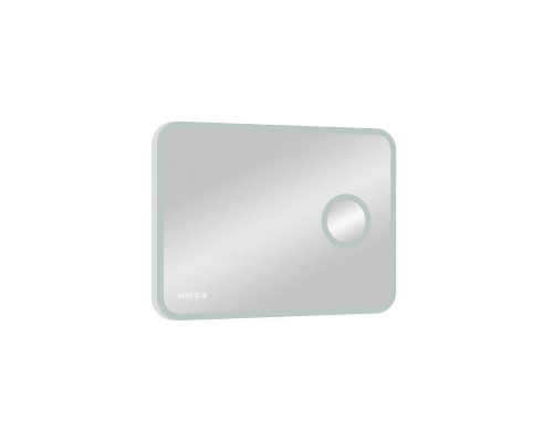 Зеркало Континент Bliss 800х700 с подсветкой с сенсорным выключателем с увеличительным зеркалом с подогревом с часами