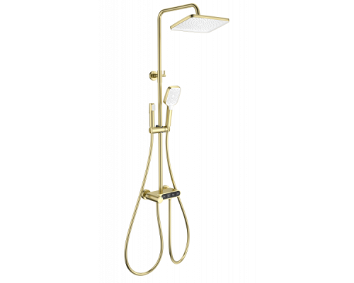 Душевая система с термостатом Wonzon&Woghand, Брашированное золото