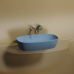 Чаша накладная овальная Ceramica Nova Element 60x38 Голубой Матовый