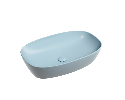 Чаша накладная овальная Ceramica Nova Element 60x38 Голубой Матовый