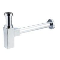 Квадратный сифон AQG СUADRADO 1”1/4 из латуни, хром