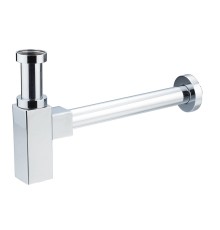Квадратный сифон AQG СUADRADO 1”1/4 из латуни, хром