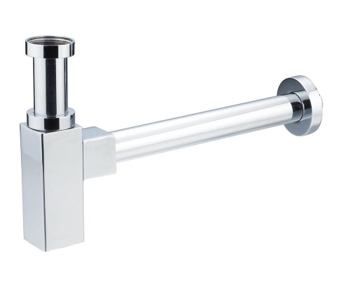 Квадратный сифон AQG СUADRADO 1”1/4 из латуни, хром
