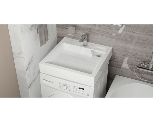 Раковина над стиральной машиной Uperwood Vission 60х60х11 см, белая глянцевая