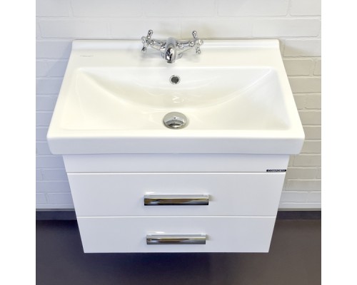 Тумба с раковиной Comforty Никосия 60П белый глянец Fest 60