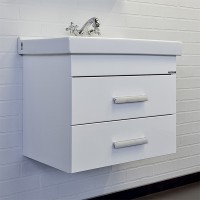 Тумба с раковиной Comforty Никосия 60П белый глянец Fest 60