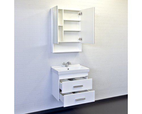 Тумба с раковиной Comforty Никосия 60П белый глянец Fest 60