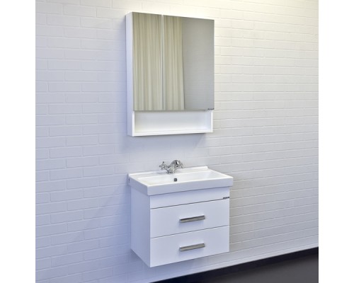 Тумба с раковиной Comforty Никосия 60П белый глянец Fest 60