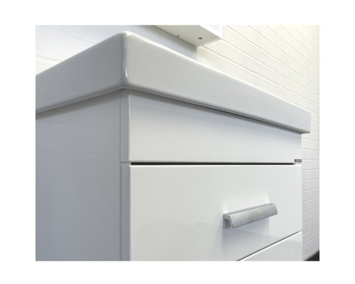 Тумба с раковиной Comforty Никосия 60П белый глянец Fest 60