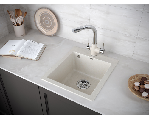 Мойка для кухни кварцевая Paulmark Leer PM104249-BE