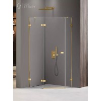 Душевое ограждение NEW TRENDY AVEXA GOLD SHINE L 100x80x200 золото