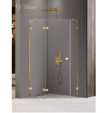 Душевое ограждение NEW TRENDY AVEXA GOLD SHINE L 100x80x200 золото