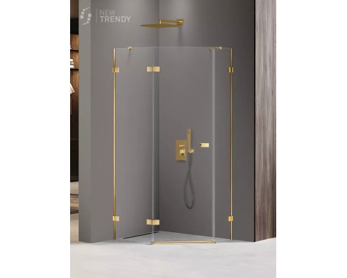 Душевое ограждение NEW TRENDY AVEXA GOLD SHINE L 100x80x200 золото