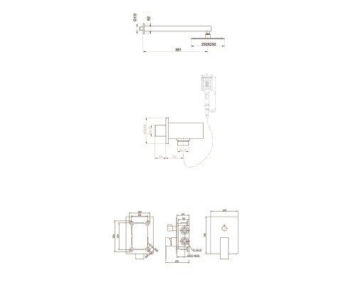 Душевая система BelBagno Romano ROM-DSET-CRM Хром