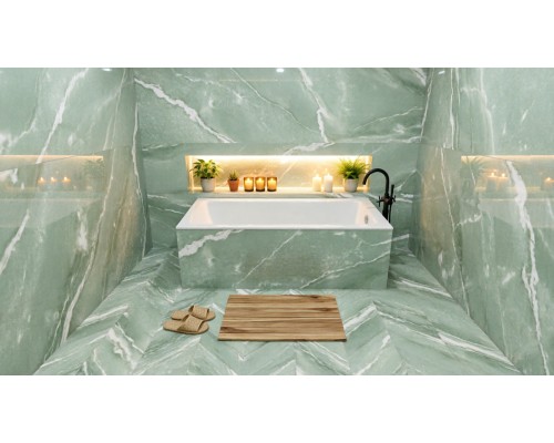Ванна из литьевого мрамора Flere Serena Slim 150x70x60 (белый глянец)