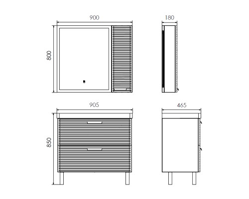 Тумба с раковиной Comforty Танжер-90Н белая матовая Comforty 4490