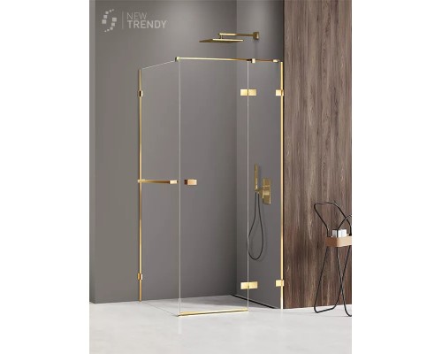 Душевое ограждение NEW TRENDY AVEXA GOLD SHINE R 120x110x200 золото