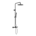 Душевая система с термостатом и изливом SANCOS Etna, вороненая сталь, SC9008GG