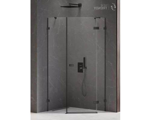 Душевое ограждение NEW TRENDY AVEXA BLACK R 100x80x200 черный