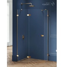 Душевое ограждение NEW TRENDY AVEXA GOLD BRUSHED L 100x80x200 золото