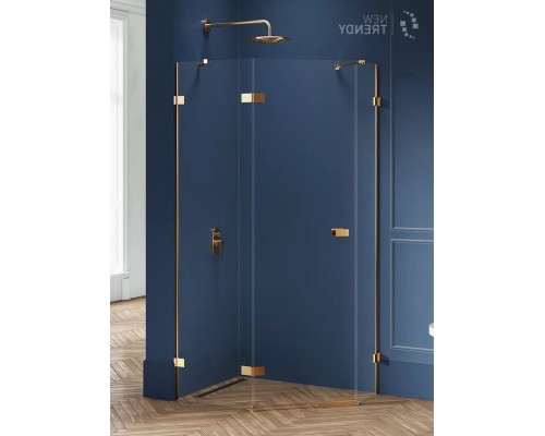 Душевое ограждение NEW TRENDY AVEXA GOLD BRUSHED L 100x80x200 золото