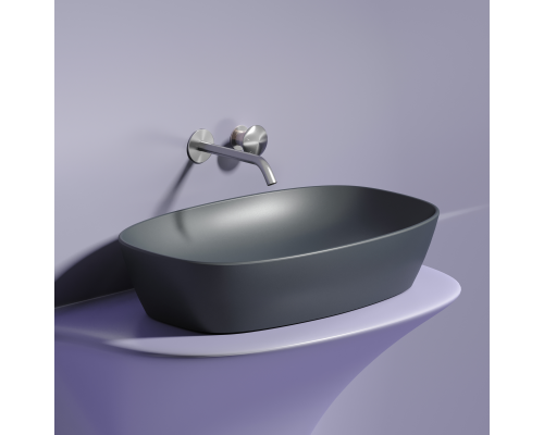 Чаша накладная овальная Ceramica Nova Element 60x38 Темный Антрацит Матовый