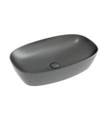 Чаша накладная овальная Ceramica Nova Element 60x38 Темный Антрацит Матовый