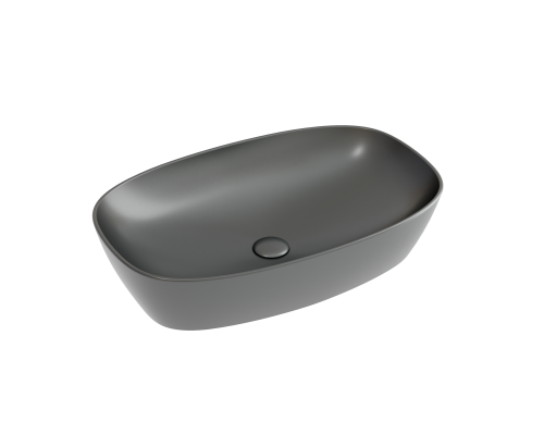 Чаша накладная овальная Ceramica Nova Element 60x38 Темный Антрацит Матовый