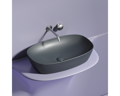 Чаша накладная овальная Ceramica Nova Element 60x38 Темный Антрацит Матовый