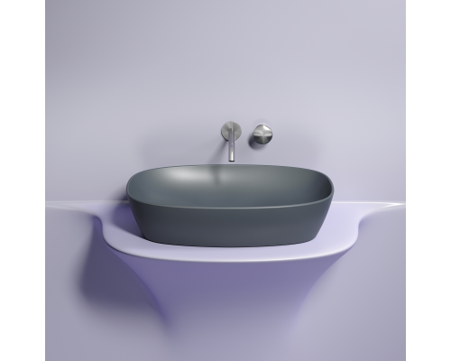 Чаша накладная овальная Ceramica Nova Element 60x38 Темный Антрацит Матовый