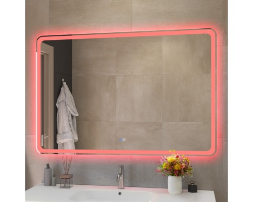 Зеркало Cezares Multicolore 120 CZR-SPC-MC-1200-800-RGB-TCH с подсветкой с сенсорным выключателем и функцией памяти