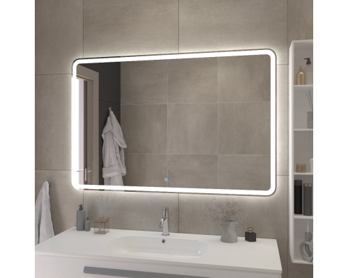 Зеркало Cezares Multicolore 120 CZR-SPC-MC-1200-800-RGB-TCH с подсветкой с сенсорным выключателем и функцией памяти