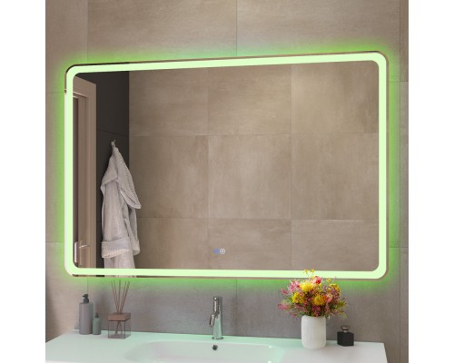 Зеркало Cezares Multicolore 120 CZR-SPC-MC-1200-800-RGB-TCH с подсветкой с сенсорным выключателем и функцией памяти