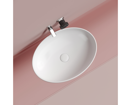 Чаша накладная овальная Ceramica Nova Element 50x36 Белый Матовый